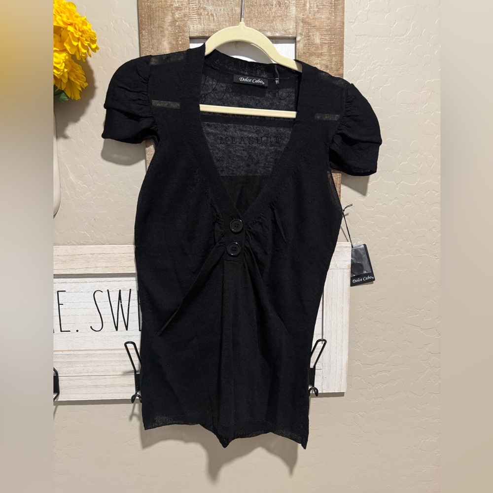 Dolce cabo Black Short Sleeve‎ Top